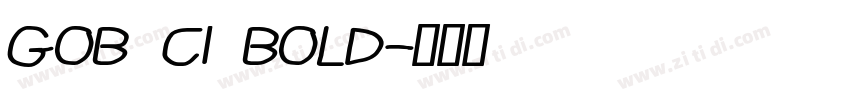 GOB CI BOLD字体转换